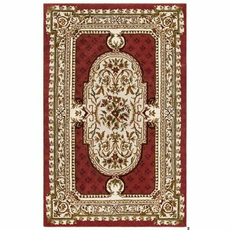 SAFAVIEH 5 Ft. x 8 Ft. Medium Rectangle- Traditional Classic Burgundy Hand Tufted Rug CL755A-5